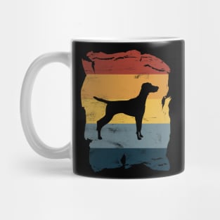 Hungarian Vizsla Distressed Vintage Retro Silhouette Mug